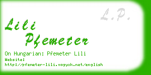 lili pfemeter business card